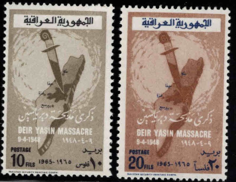 IRAQ Scott 372-373 Deir Yassin massacre MNH**  stamp set,  1965