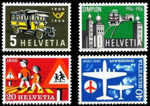 Scott #355-8 Swiss Post Bus MNH