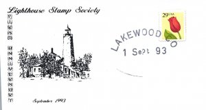 SPECIAL PICTORIAL POSTMARK CANCEL LIGHTHOUSE STAMP SOCIETY CACHET LAKEWOOD CO