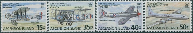 Ascension 1998 SG742-745 Royal Air Force set MNH