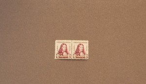 724, William Penn, Pair, Mint, Prev Hinged, CV $2.50