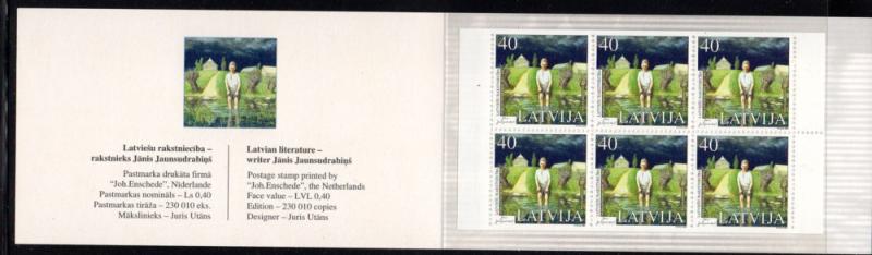 Latvia Sc 553a 2002 Jaunsudrabins Korea stamp bklt mint NH