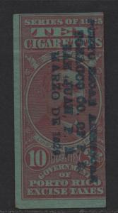 $US/Puerto Rico 1925 Cigarette Revenue 10 @ 3c