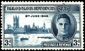 Falkland Islands Dependencies #1L9-1L10, Complete Set, Top Value, 1946, Used