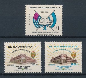 [116221] El Salvador 1981 Cadaster & Lyceum flags  MNH