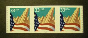 Scott 3281, 33 cent Flag o/City, PNC3 #3333A MNH, NICE