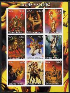 Eritrea 2002 Fantasy Art of Boris Vallejo imperf sheetlet...