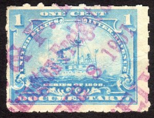 1898, US 1c, Documentary, Used, Sc R163