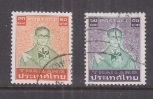 THAILAND, 1980 King Bhumipol 50b. & 100b., used.