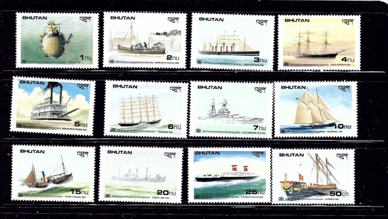 Bhutan 737-48 MNH 1989 Ships