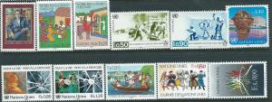 UN-Geneva  #151-161 1987 complete year (MNH)  CV $11.85