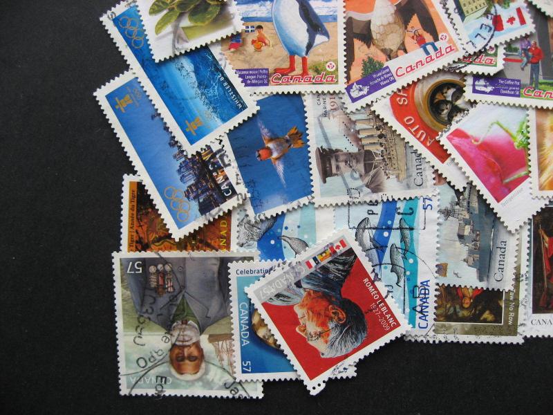 Canada 53 different used 2010 stamps. Mixed condition. Check them out! 