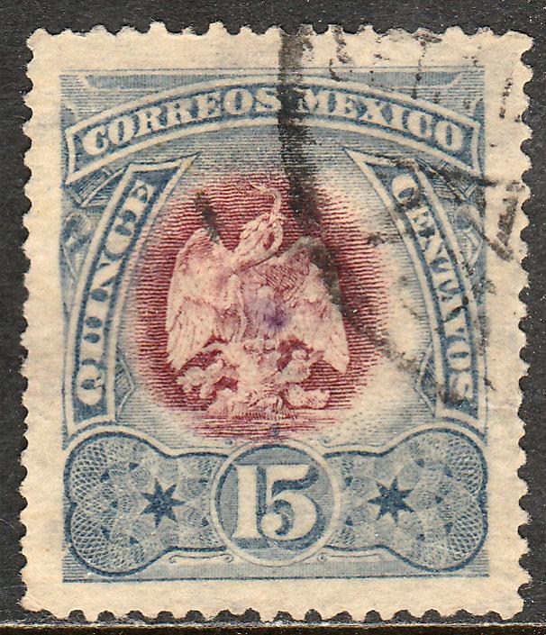 MEXICO 299, 15cents EAGLE COAT OF ARMS. USED. VF. (191)