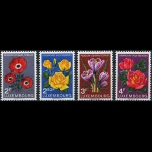 LUXEMBOURG 1956 - Scott# 310-3 Flowers Set of 4 LH