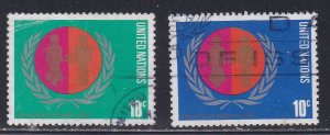 United Nations - New York # 258-259, Int'l Womens Year, Used, 1/3 Cat.