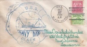 U.S.S. BLACK HAWK - OWENS cachet -  Rare Wunder cover 