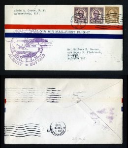 #635, 636 - CAM #20 First Flight cover, Schenectady, NY - Buffalo, NY - 6-1-1928