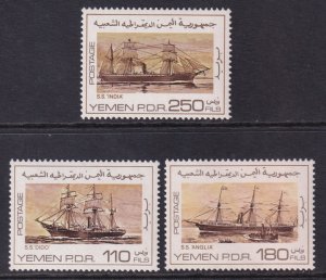 Yemen People's Democratic Republic 235-237 Ships MNH VF