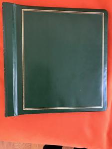 Elbe Line used stamp album, Green faux leather