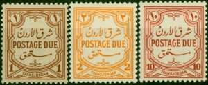 Transjordan 1942 Postage Due Set of 3 SGD230-D232 V.F MNH