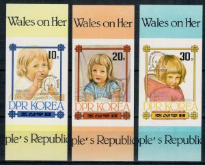 North Korea 1982 MNH Stamps Scott 2175b-2177b Imp Prince William Birth