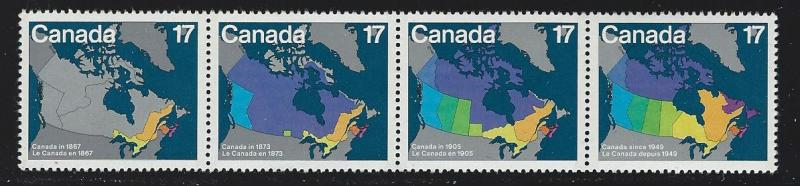 Canada Strip of 4 mnh  Unitrade #  893a