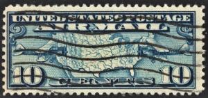 SC#C7 10¢ Map & Planes (1926) Used
