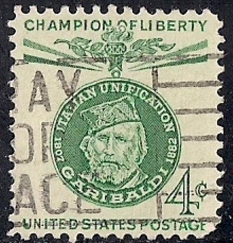 1168 4 cent Guiseppe Garibaldi, Italy Stamp used XF