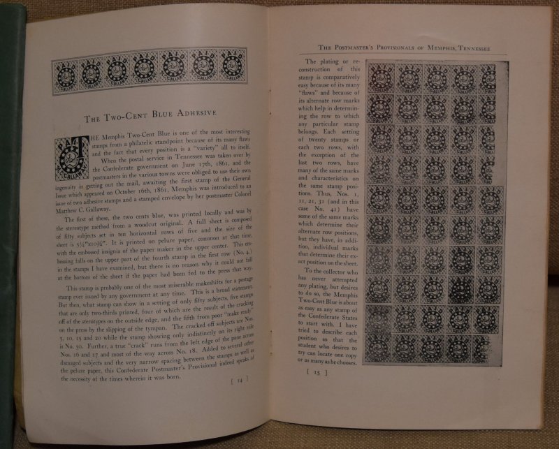 Doyle's_Stamps: The Postmasters Provisionals of Memphis by Thomas Pratt, 1929