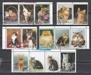 Buriatia, 2001 Russian Local. Kittens on 14 values. Canceled. C.T.O.