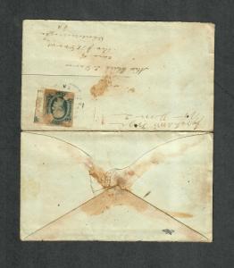 Charlottesville VA Cover Jan 1865 CSA Sc#12+7 Pair Turned Cover