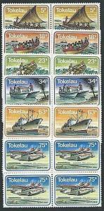 TOKELAU 1983 Transport set in blocks of 4 MNH..............................41471