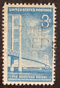 US #1109 Used F/VF 3c Mackinac Bridge 1958 [B37.2.3]