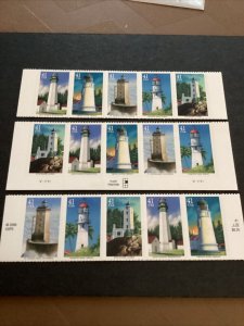 Scott#4146-50-2007 41cPacific Lighthouses,Strip of 5 Mint F/VF NH-US/Choice Of 1