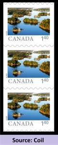 Canada 3434 Far & Wide Thousand Islands $1.40 coil strip 3 MNH 2024