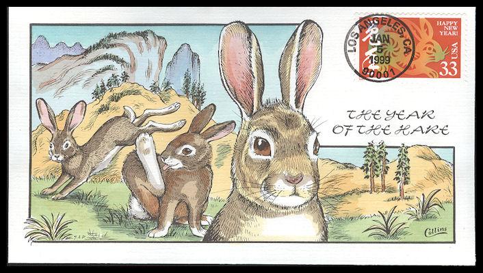 #3272 Year of the Rabbit Collins FDC