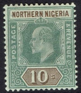 NORTHERN NIGERIA 1902 KEVII 10/- WMK CROWN CA