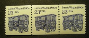 Scott 2464a, 23 cent Lunch Wagon, PNC3 #3, Shiny Gum, MNH Transportation Coil