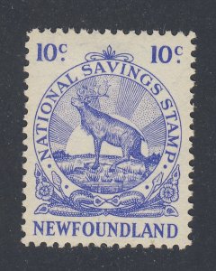 Canada Newfoundland  Revenue Savings stamp; #NFW3-10c MH Guide Value = $40.00