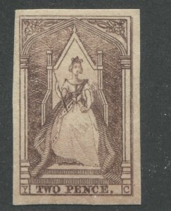 Victoria QV 1852 2d mint no gum