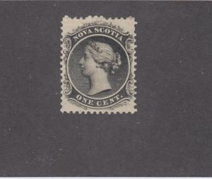 NOVA SCOTIA # 8 FVF-MH  1cts QUEEN VICTORIA BLACK CAT VALUE $15