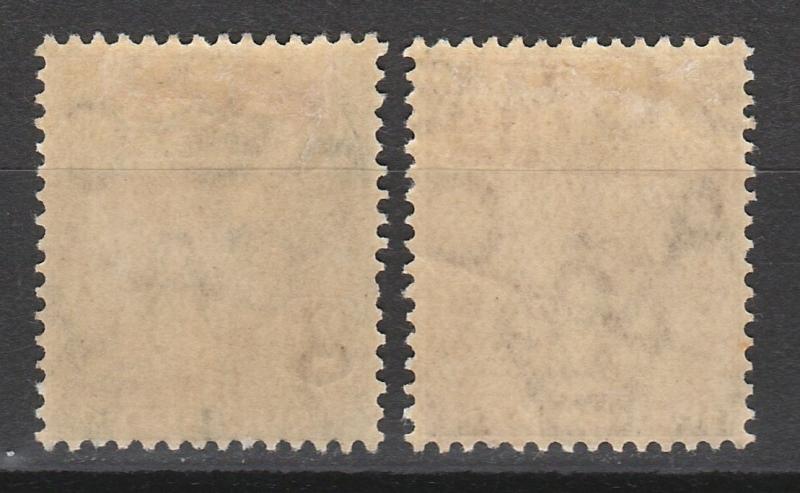 BARBADOS 1912 KGV SEAHORSES 2D AND 6D