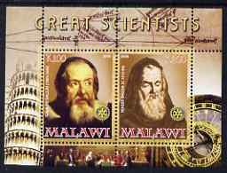 MALAWI - 2008 - Great Scientists #5 - Perf 2v Sheet - MNH -Private Issue