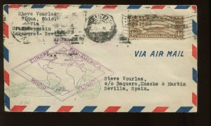 C14 Graf Zeppelin on MAY 30 1930 Cover to Sevilla Spain (Cv 752)