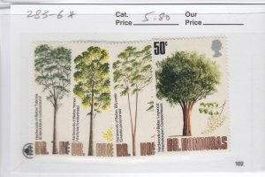 British Honduras 283-6 Hardwood Trees mint