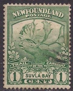 Newfoundland 1919 KGV 1ct Green Suvla SG 130 ( M1011 )