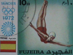 ​FUJEIRA STAMP-1972 OLYMPIC GAMES MUNICH'72 - CTO COMPLETE-LARGE SET SHEET VF