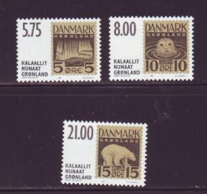 Greenland Sc 387-9 2001 Stamp Designs stamp set mint NH