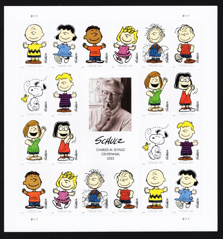 US 5726 MNH VF/XF Forever Peanuts! Charles M. Schulz Full Sheet of 20