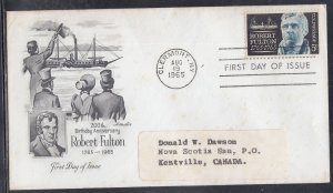 United States Scott 1270 Artmaster FDC - Robert Fulton